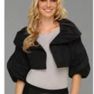 BCBGMAXAZRIA Ajana Satin Black Jacket SKU# 8225496